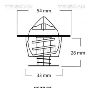 Термостат, охлаждающая жидкость - (55561627, 1338028) TRISCAN 8620 2291