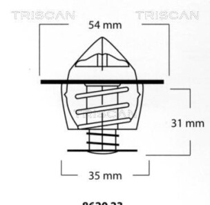 Термостат, охлаждающая жидкость - (030121113S3, 030121113) TRISCAN 8620 2387