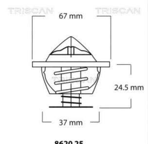 Термостат, охлаждающая жидкость - (272246, 2722460, 3273728) TRISCAN 8620 2591