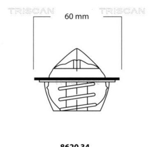 Термостат, охлаждающая жидкость - (114095090) TRISCAN 8620 3488