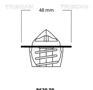 Термостат, охлаждающая жидкость - (0489217AA, 4792106, 4792699AA) TRISCAN 8620 3982