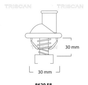 Термостат, охлаждающая жидкость - (1338043, 1338049, 90232012) TRISCAN 8620 5892