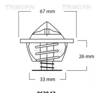 Термостат, охлаждающая жидкость - TRISCAN 8620 6382