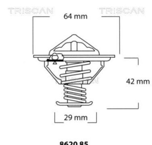 Термостат, охлаждающая жидкость - (19300PR7A01, 19300PR7A02, 19301P13010) TRISCAN 8620 8582