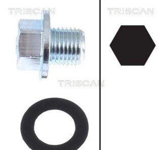 (з прокладкою) Пробка масляного піддона M12x1,25 L 13 - TRISCAN 95001013