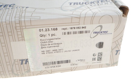 Фото 3 - Диск зчеплення TRUCKTEC 01.23.168 (0123168)
