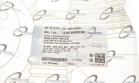 Фото 2 - Прокладка клапанной крышки TRUCKTEC 02.10.013 (0210013)