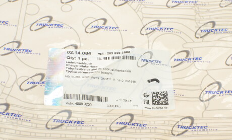 Фото 6 - Патрубок турбіни TRUCKTEC 02.14.084 (0214084)