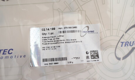 Фото 2 - Система впуска TRUCKTEC 02.14.199 (0214199)