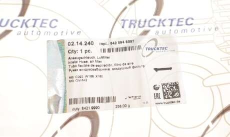 Фото 2 - Патрубок турбіни TRUCKTEC 02.14.240 (0214240)