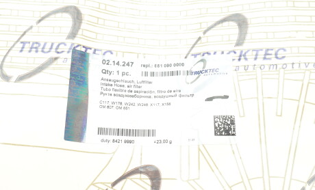 Фото 2 - Система впуска TRUCKTEC 02.14.247 (0214247)