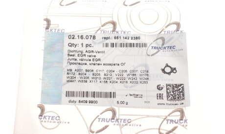 Фото 2 - Прокладка TRUCKTEC 02.16.078 (0216078)