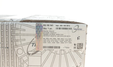 Фото 2 - Масляный радиатор TRUCKTEC 02.18.141 (0218141)