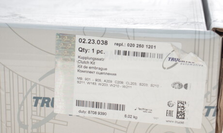 Фото 3 - Комплект зчеплення TRUCKTEC 02.23.038 (0223038)