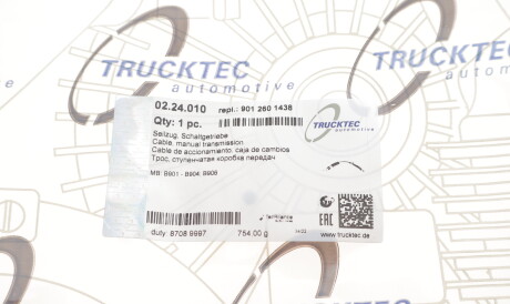 Фото 2 - Тросик зчеплення TRUCKTEC 02.24.010 (0224010)