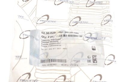 Фото 3 - Втулка стабилизатора TRUCKTEC 02.30.029 (0230029)