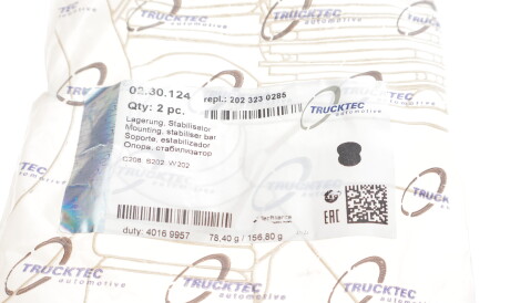 Фото 2 - Втулка стабілізатора TRUCKTEC 02.30.124 (0230124)