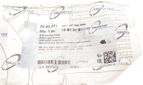 Фото 2 - Датчик стоп сигналу TRUCKTEC 02.42.271 (0242271)