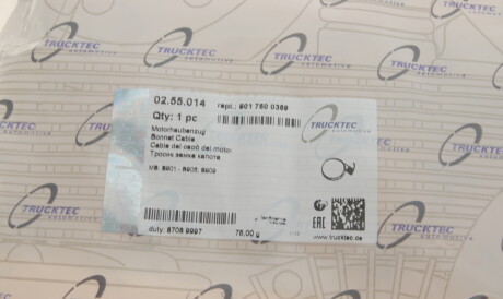 Фото 3 - Капот TRUCKTEC 02.55.014 (0255014)