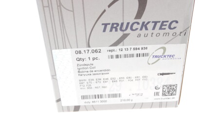 Фото 8 - Котушка запалювання TRUCKTEC 08.17.062 (0817062)