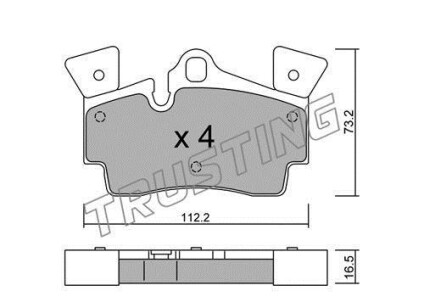 Комплект тормозных колодок, дисковый тормоз - TRUSTING 671.1