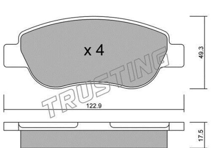 Комплект тормозных колодок, дисковый тормоз - TRUSTING 797.0
