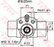 Колесный тормозной цилиндр - (115595032, 6U0611053B) TRW BWD268 (фото 2)