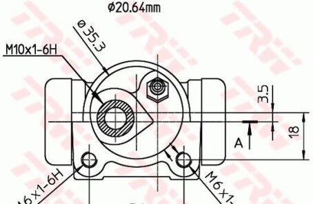 Фото 2 - Робочий гальмівний циліндр TRW BWF160