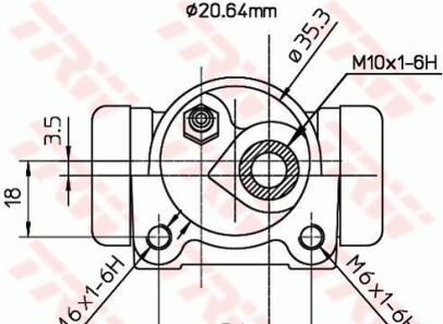 Фото 2 - Робочий гальмівний циліндр TRW BWF161