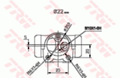 Фото 2 - Робочий гальмівний циліндр TRW BWH173