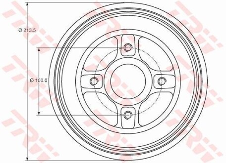 Тормозной барабан - TRW DB4214MR