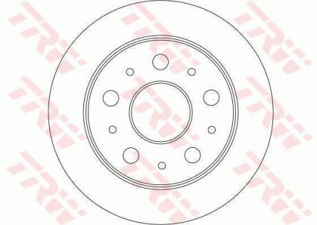 Гальмівний диск - (1341047080, 1606401780, 1607880580) TRW DF4245