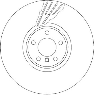 Гальмівний диск двосекційний - (34116782067, 34106898725) TRW DF6618S