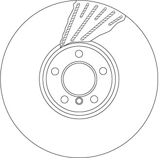 Диск гальмівний BMW 5*(F07,F10)/ 7(F01,F02) FL D=374mm 08>> - (34116789543, 6789543) TRW DF6622S (фото 1)