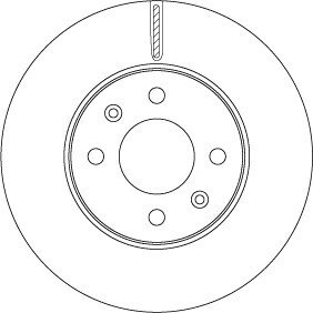 Тормозной диск передний Hyundai/Kia/Mobis Accent V, I20 Active, I20 II, Solaris; Kia Rio IV 1.0-1.6 11.14- - TRW DF6794