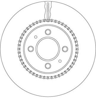 Тормозной диск передний Kia Rio III, Rio IV, Stonic 1.0-1.4D 06.11- - (517121W050, 51712C8500) TRW DF6904