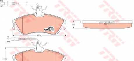 Фото 3 - Гальмівні колодки TRW GDB1260