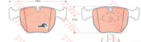 Тормозные колодки дисковые передние (Bmw Ferrari) - (34112282556, 34111163307, 34111165227) TRW GDB1261