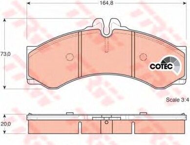 Фото 3 - Тормозные колодки TRW GDB1288