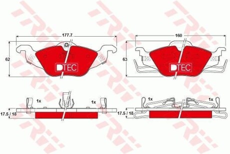 Klocki hamulc. opel astra g 98-04 - TRW GDB1351DTE