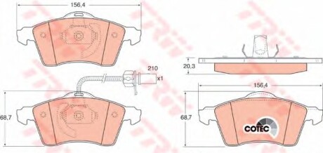 Фото 3 - Тормозные колодки TRW GDB1391