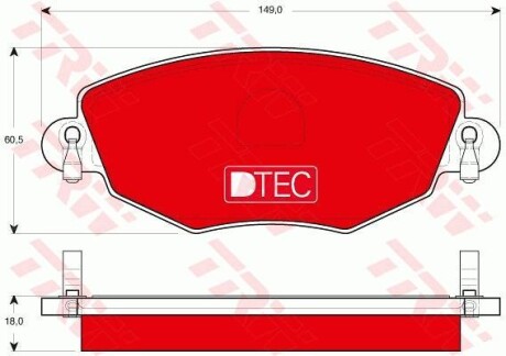 Колодки тормозные передние - TRW GDB1434DTE