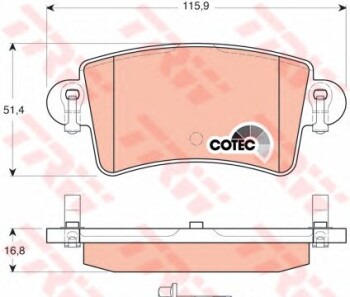 Фото 3 - Гальмівні колодки TRW GDB1470