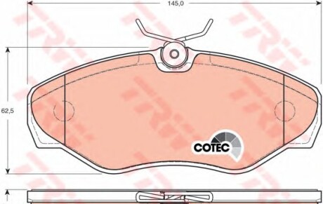 Фото 3 - Гальмівні колодки TRW GDB1478