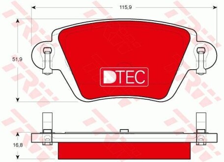 Klocki hamulc. ford mondeo iii 00-04 tyј - TRW GDB1525DTE