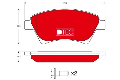 Klocki hamulc. renault megane ii 02-05 - TRW GDB1552DTE