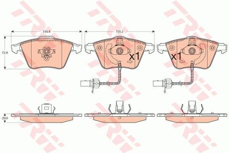 Гальмівні колодки - TRW GDB1554