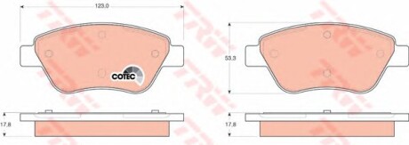 Колодки гальмівні - (0071754647, 1636412880, 425406) TRW GDB1579