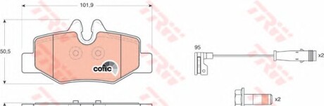 Тормозные колодки дисковые задние (Mercedes-benz) - (0014211010) TRW GDB1601