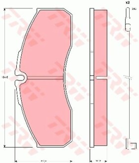 Комплект тормозных колодок, дисковый тормоз - (d1060MB20C, D10609X60C, 5001844748) TRW GDB1610